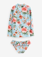 Blue Floral 2 Piece Sunsafe Swim Set (3mths-16yrs) - Image 5 of 6
