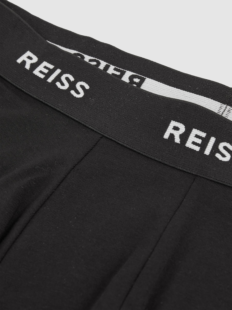 أسود - حزمة من ثلاثة بوكسرات قطن عضوي Heller من Reiss - صورة 4 من 4