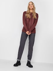 Long Tall Sally Red Slash Neck Jumper - Image 3 of 4