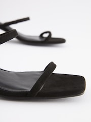 Black Extra Wide Fit Forever Comfort® Two Band Block Heel Mules - Image 3 of 5
