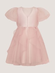 Rosa - Vestido de fiesta Monsoon Raphela con mangas abullonadas y lazo - Imagen 3 de 4