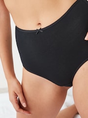 Black Full Brief Cotton Rich Knickers 4 Pack - Image 3 of 3