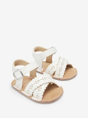 White Scallop Baby Sandals (0-18mths) - Image 3 of 6