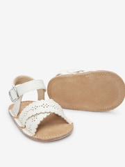 White Scallop Baby Sandals (0-18mths) - Image 5 of 6