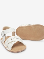 White Scallop Baby Sandals (0-18mths) - Image 6 of 6