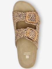 Animal Forever Comfort® Leather/Suede Double Strap Footbed Sandals - Image 5 of 6