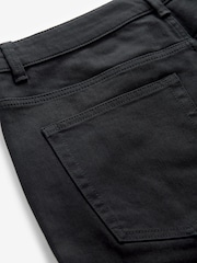 Black Stretch Denim Shorts - Image 6 of 9