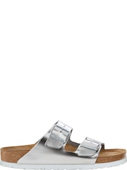 Birkenstock Silver Arizona Leather Sandals - Image 5 of 6