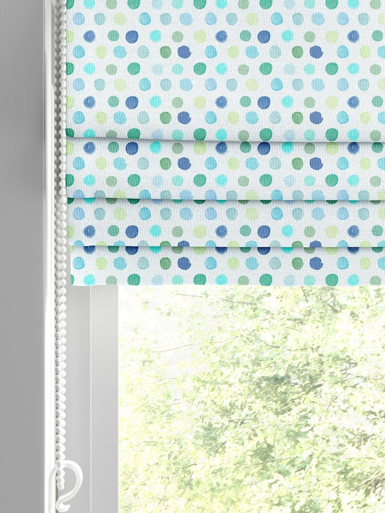 Voyage Lagoon Kids Dotty Made To Measure Roman Blind - Image 2 of 6