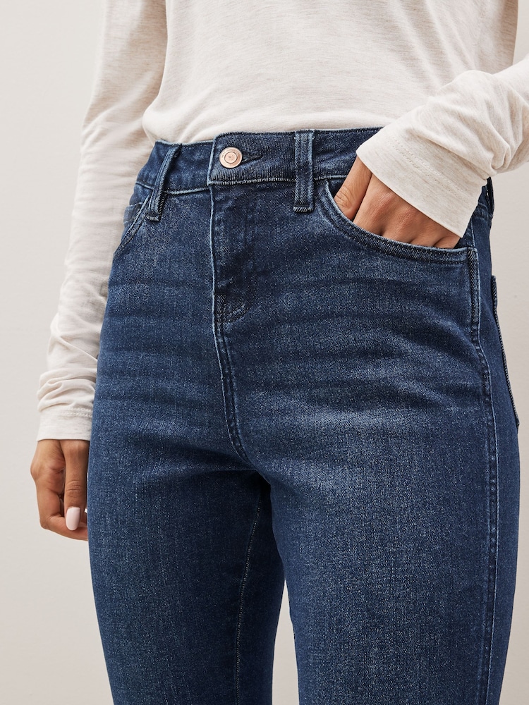 Inky Blue Cropped Slim Jeans - Image 4 of 5