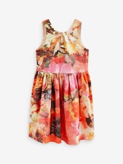 Red Floral Print Metallic Dress (3-16yrs) - Image 5 of 6