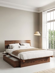 Get Laid Beds Coffee Bean Japanese Solid Wood Storage Bed Combo - Image 1 of 3