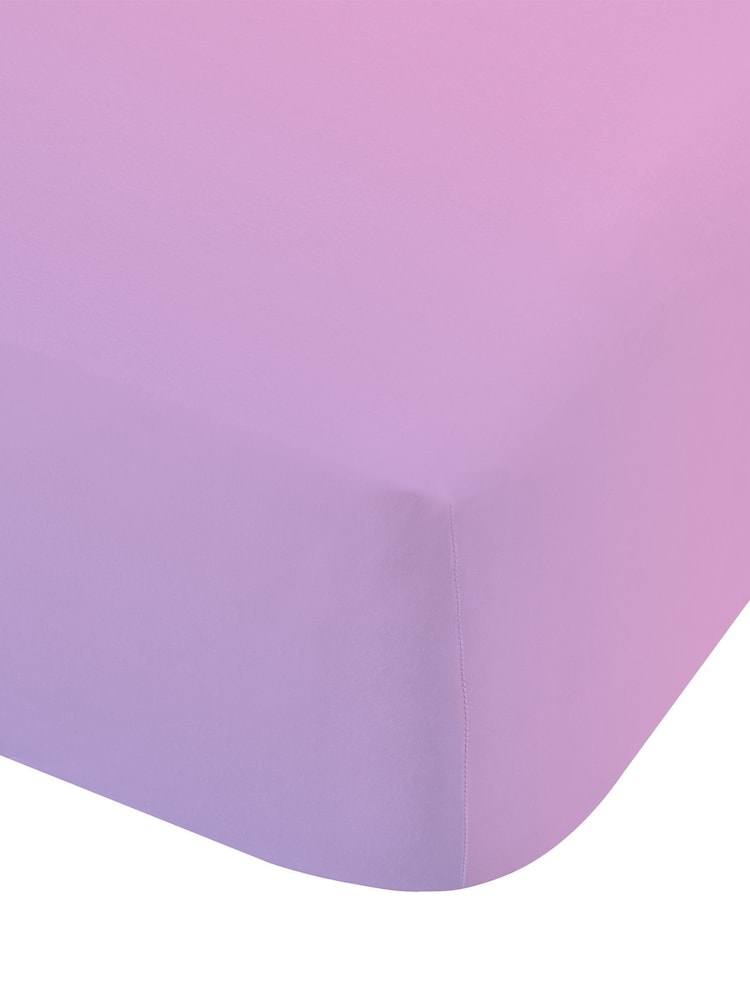 Catherine Lansfield Blue Ombré Rainbow Clouds Fitted Sheet - Image 2 of 2