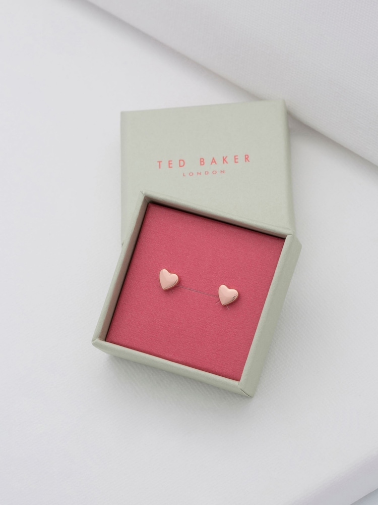 Ted Baker Rose Gold Tone HARLY:  Tiny Heart Stud Earrings - Image 1 of 8