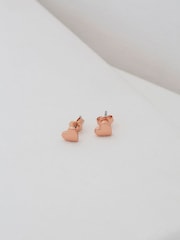 Ted Baker Rose Gold Tone HARLY:  Tiny Heart Stud Earrings - Image 3 of 8