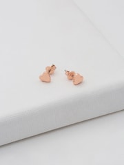 Ted Baker Rose Gold Tone HARLY:  Tiny Heart Stud Earrings - Image 4 of 8