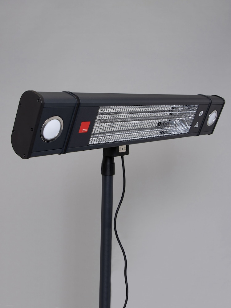BHS Black Blaze Wall Mounted Patio 1800 Watt Outdoor Heater With LED Light - Image 2 of 5