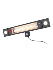 BHS Black Blaze Wall Mounted Patio 1800 Watt Outdoor Heater With LED Light - Image 5 of 5