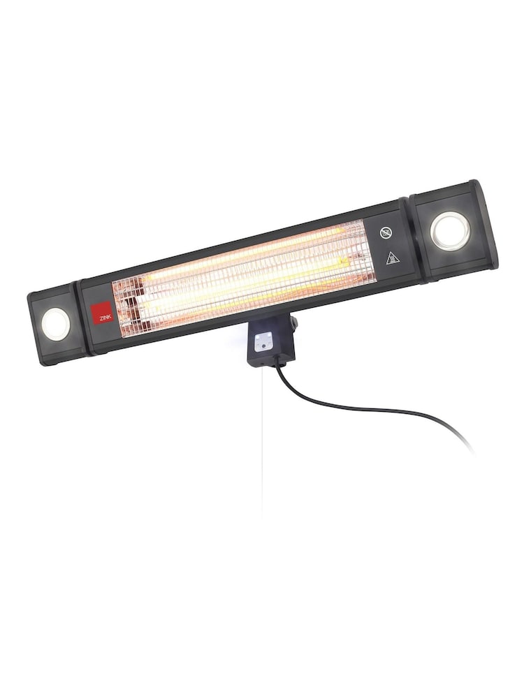 BHS Black Blaze Wall Mounted Patio 1800 Watt Outdoor Heater With LED Light - Image 5 of 5