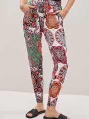 Pink Paisley Scarf Print Jersey Joggers - Image 1 of 5