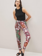 Pink Paisley Scarf Print Jersey Joggers - Image 2 of 5