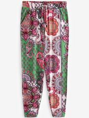 Pink Paisley Scarf Print Jersey Joggers - Image 5 of 5