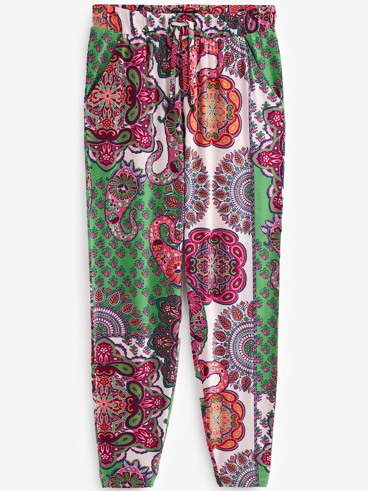 Pink Paisley Scarf Print Jersey Joggers - Image 5 of 5