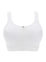 Simply Be White High Impact Zip Front Sports Bra - Image 3 of 3