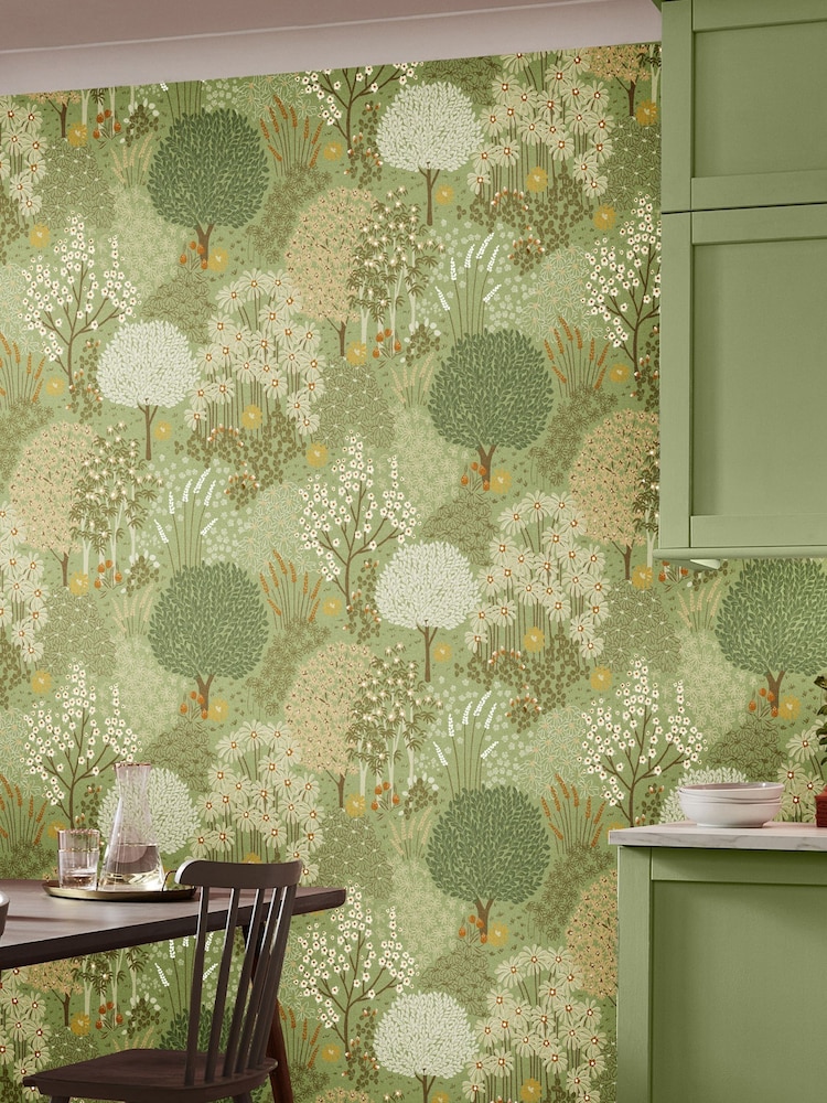 Graham & Brown Green Fable Sage 10M Wallpaper - Image 1 of 3 Graham & Brown Green Fable Sage 10M Wallpaper - Image 1 of 3