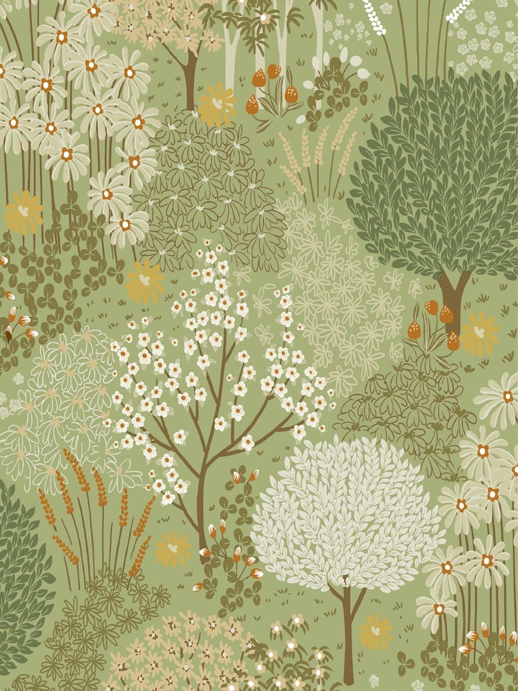 Graham & Brown Green Fable Sage 10M Wallpaper - Image 2 of 3 Graham & Brown Green Fable Sage 10M Wallpaper - Image 2 of 3