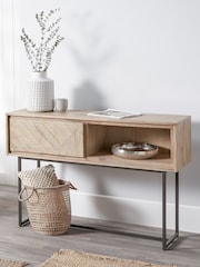 Pacific Brown Marca Acacia Wood 1 Drawer Console Table - Image 1 of 4