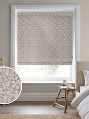 Laura Ashley Brown Maidenhair Woven Made To Measure Roman Blinds - Image 1 of 6