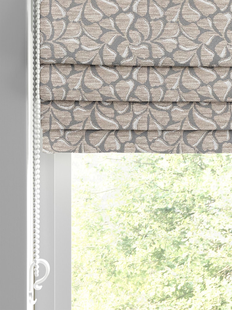 Laura Ashley Brown Maidenhair Woven Made To Measure Roman Blinds - Image 2 of 6