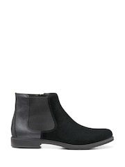 Hotter Black Suede Wide Fit Tenby Zip Fastening Boots - Image 1 of 4