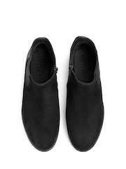 Hotter Black Suede Wide Fit Tenby Zip Fastening Boots - Image 4 of 4