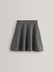 Grey Longer Length Pull-On Jersey Stretch School Skater Skirt (3-17yrs) - Image 2 of 5