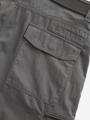 Charcoal Grey Belted Tech Cargo Trousers - Image 11 of 12