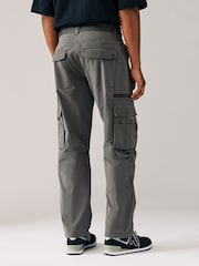 Charcoal Grey Belted Tech Cargo Trousers - Image 5 of 12