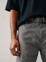 Charcoal Grey Belted Tech Cargo Trousers - Image 6 of 12