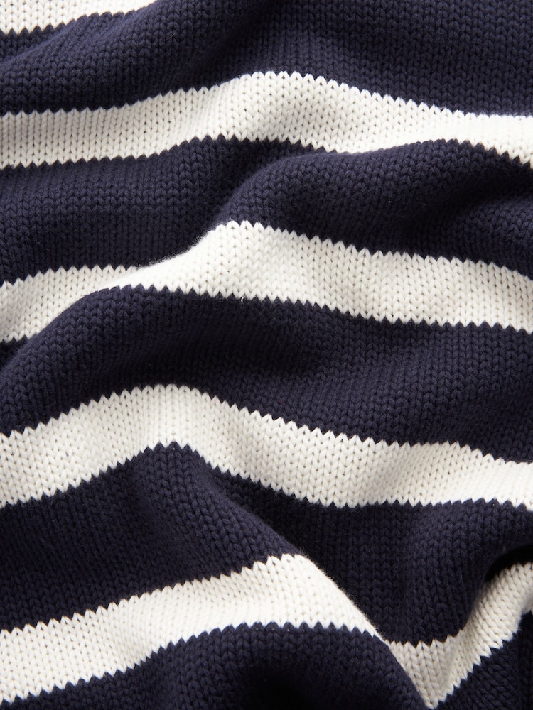 Marineblau/blau - Gestreifter Pullover aus 100 % Baumwolle - Bild 6 von 6
