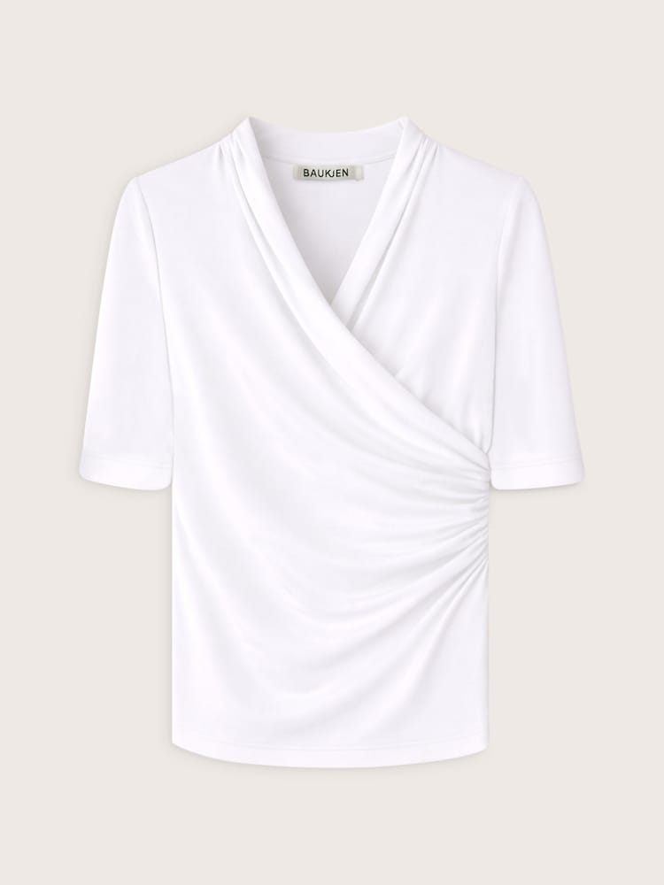 Baukjen White Rosamund Wrap Top - Image 3 of 3 Baukjen White Rosamund Wrap Top - Image 3 of 3