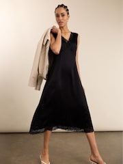 Baukjen Anoushka Satin Slip Dress - Imaginea 4 din 6
