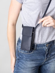 Lakeland Leather Navy Cross-Body Phone Pouch Bag - Image 5 of 6