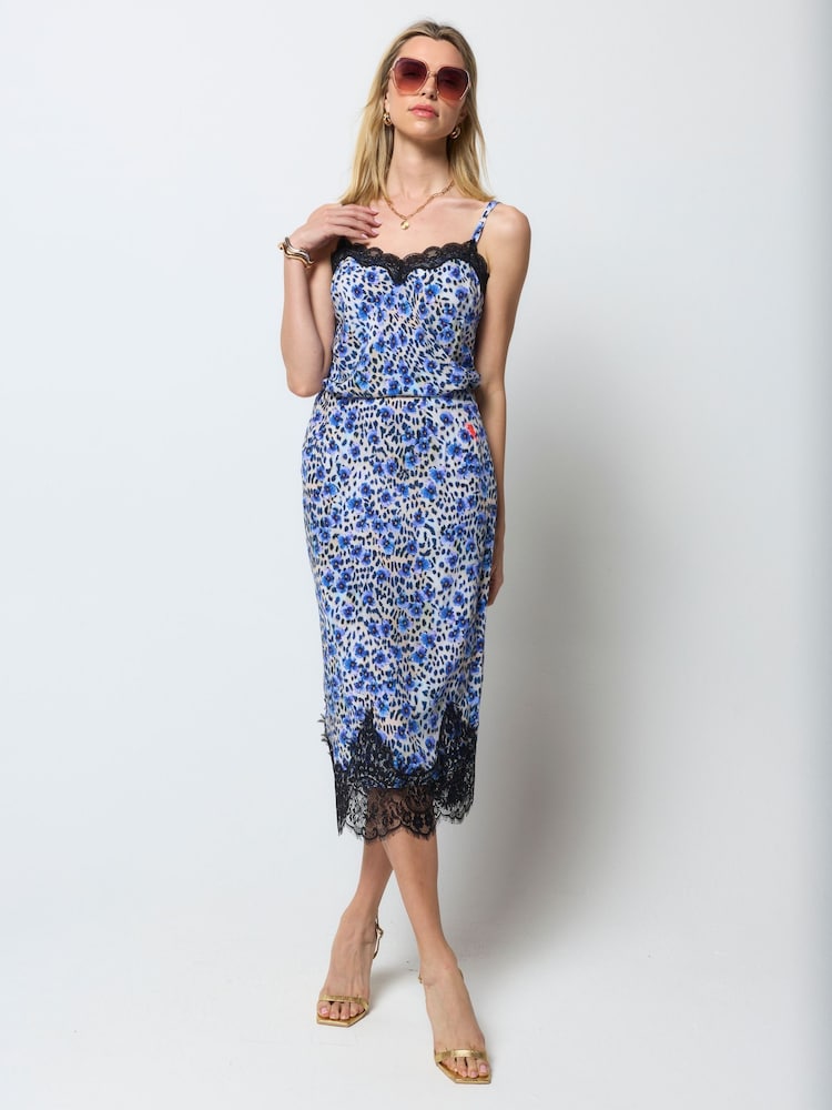 SCAMP & DUDE White Floral Animal Lace Trim Slip Skirt - Image 1 of 6 SCAMP & DUDE White Floral Animal Lace Trim Slip Skirt - Image 1 of 6