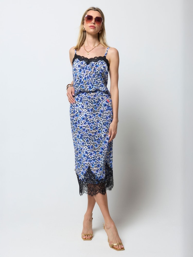 SCAMP & DUDE White Floral Animal Lace Trim Slip Skirt - Image 2 of 6 SCAMP & DUDE White Floral Animal Lace Trim Slip Skirt - Image 2 of 6