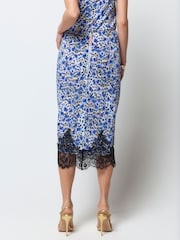 SCAMP & DUDE White Floral Animal Lace Trim Slip Skirt - Image 4 of 6