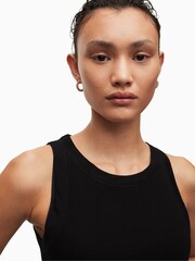AllSaints Black Cropped Rina Tank Top - Image 5 of 7
