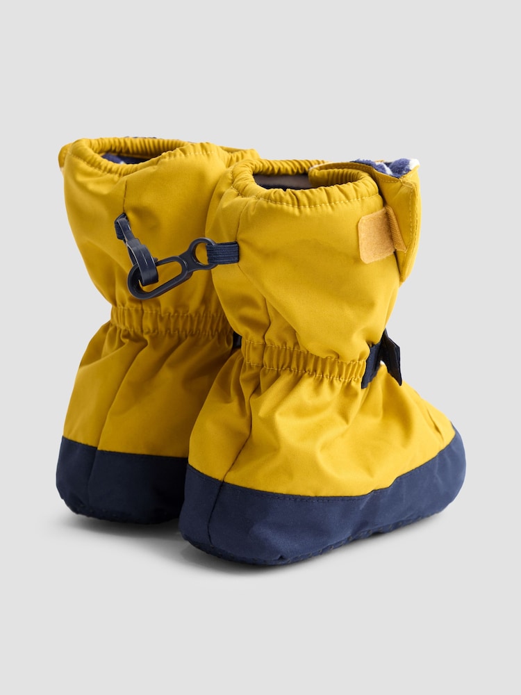 Senfgelb - Jojo Maman Bébé Wasserfeste Babyschuhe mit Fleecefutter - Bild 2 von 4