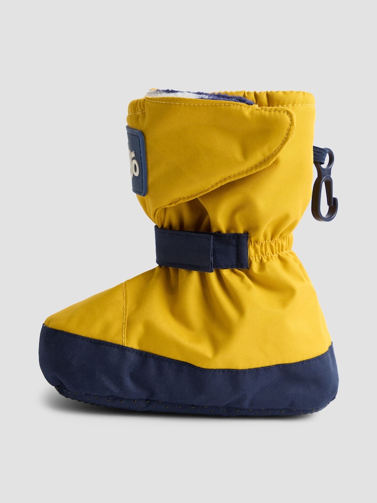 Senfgelb - Jojo Maman Bébé Wasserfeste Babyschuhe mit Fleecefutter - Bild 4 von 4