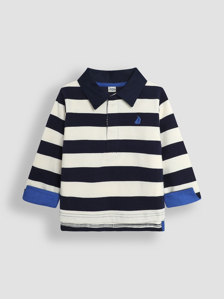 JoJo Maman Bébé Stripe Rugby Shirt - Imagen 1 de 5 JoJo Maman Bébé Stripe Rugby Shirt - Imagen 1 de 5